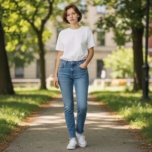 Levi’s 711 Skinny Jeans - Women’s Light Wash Raw Hem & Distressed Details - 29